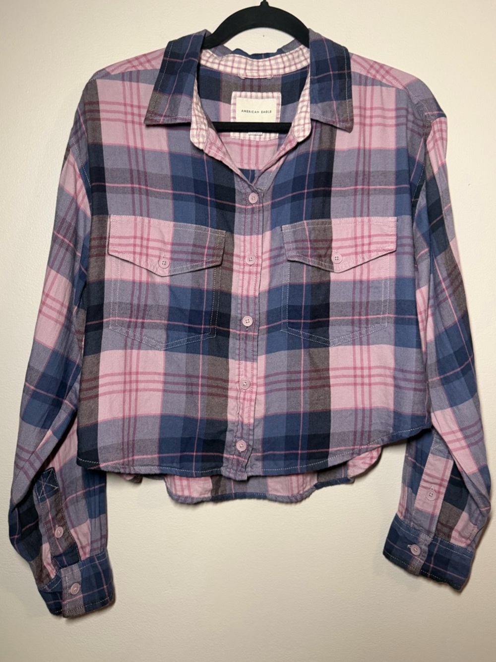 American Eagle Outfitters Cropped Flannel